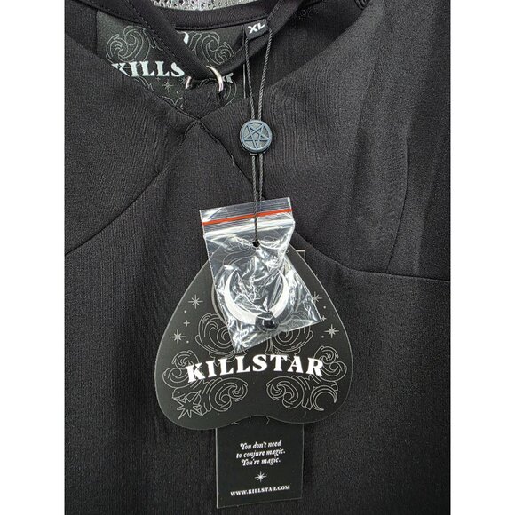 Killstar Black Cage Cutout Long Sleeve Gothic Top Xl - Picture 3 of 10